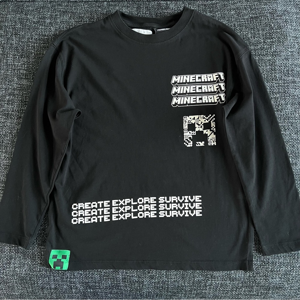 Zara X Minecraft Boys Long Sleeve Top Size 10